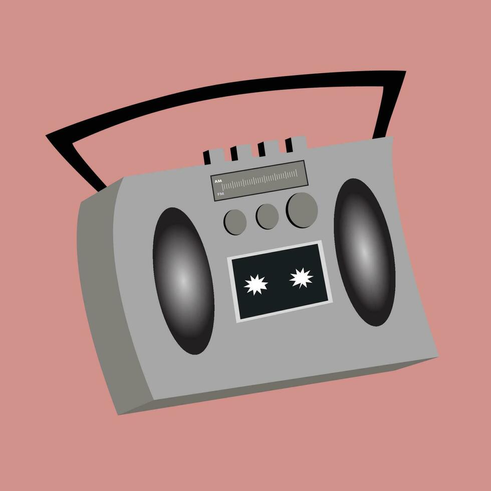 Retro Hip Hop Boombox vector