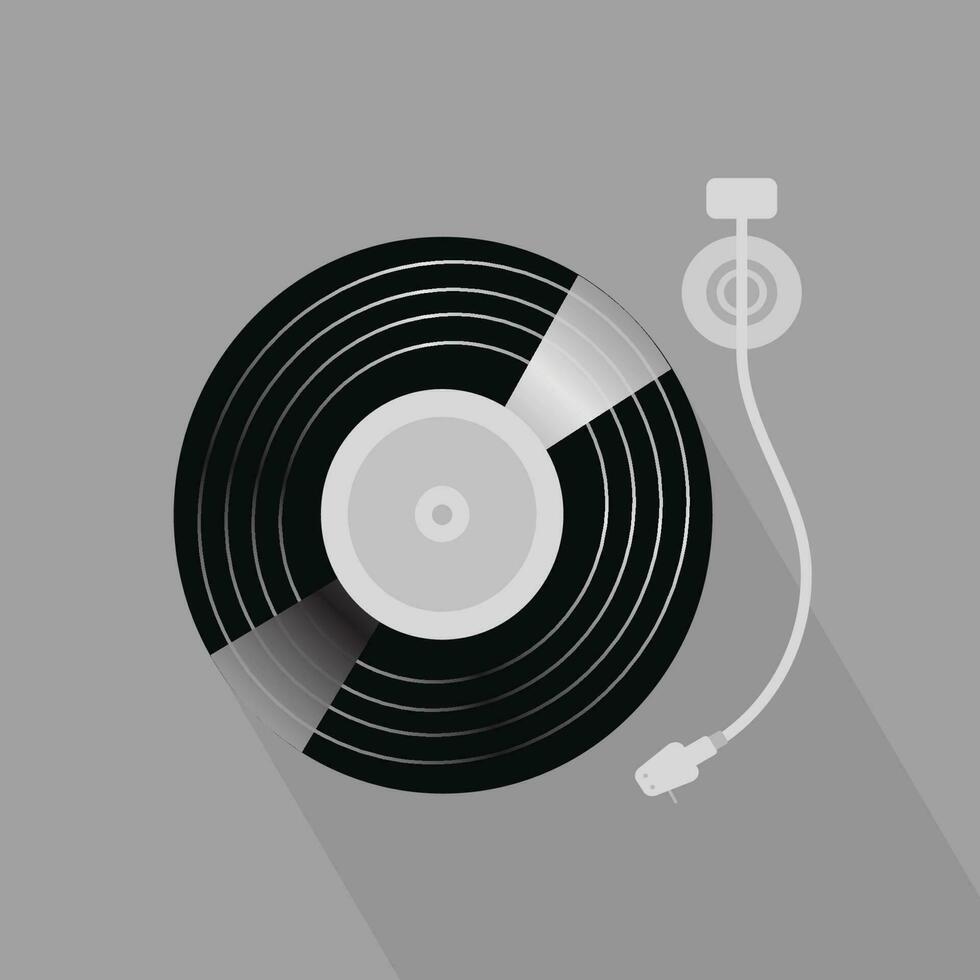 Retro Record LP Player vector