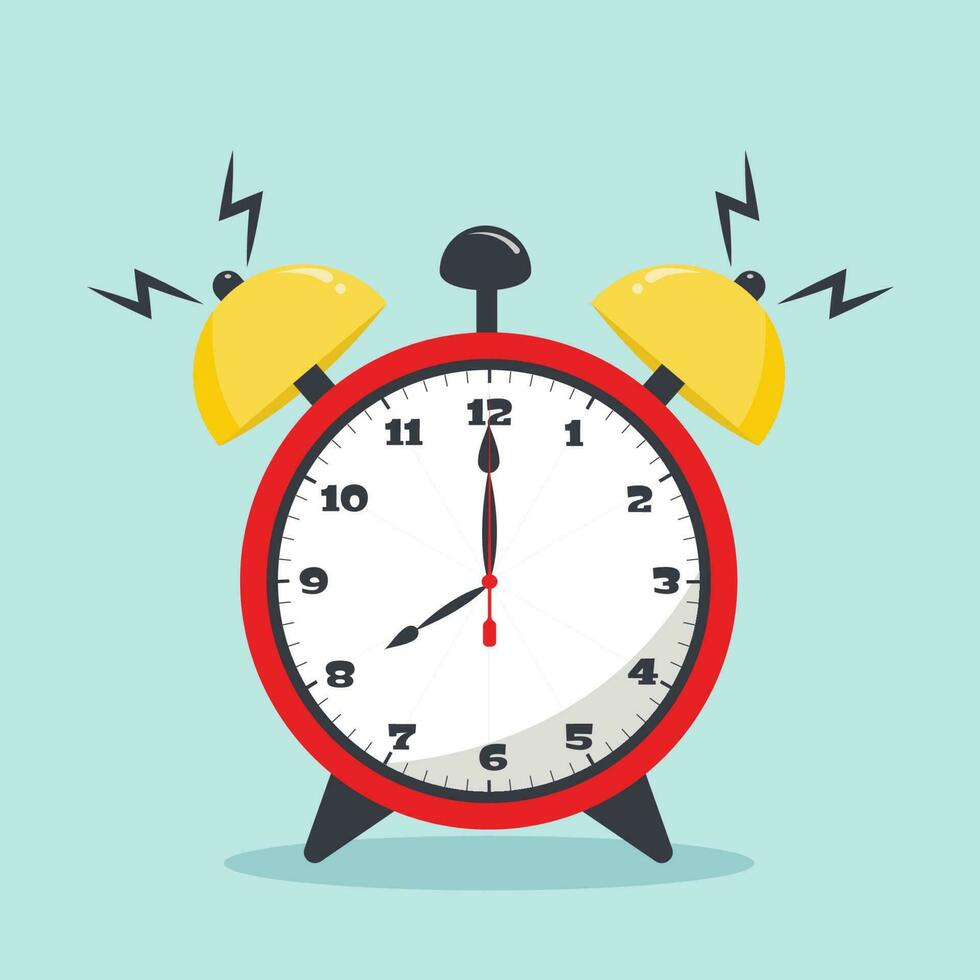 gráfico de ilustración vectorial de reloj despertador retro vector