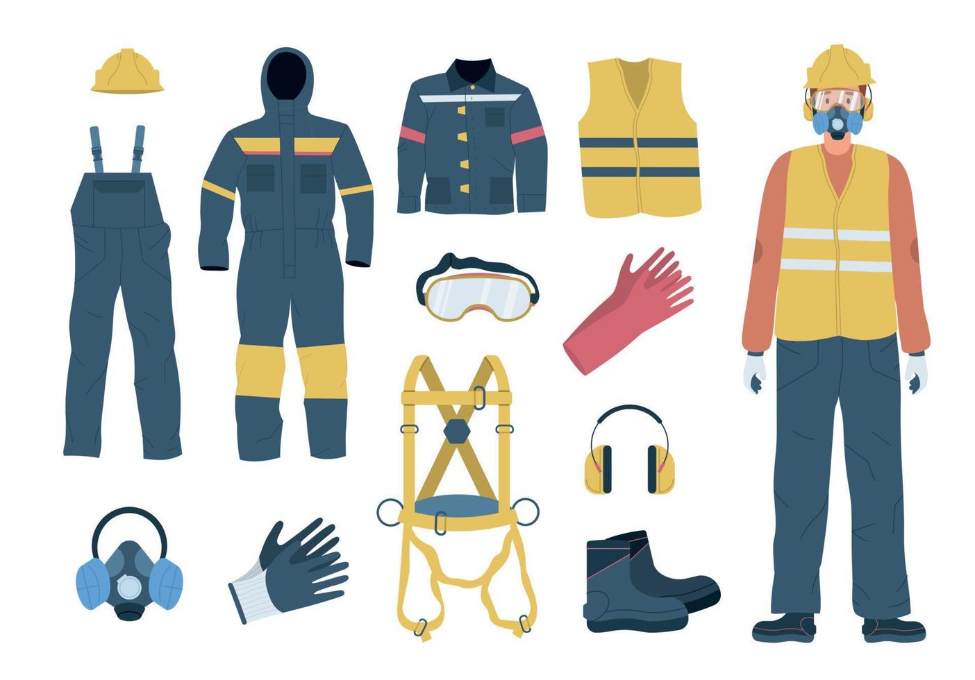 Personal Protective Equipment Set vector