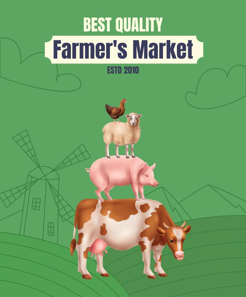 Farm Marker Poster vector