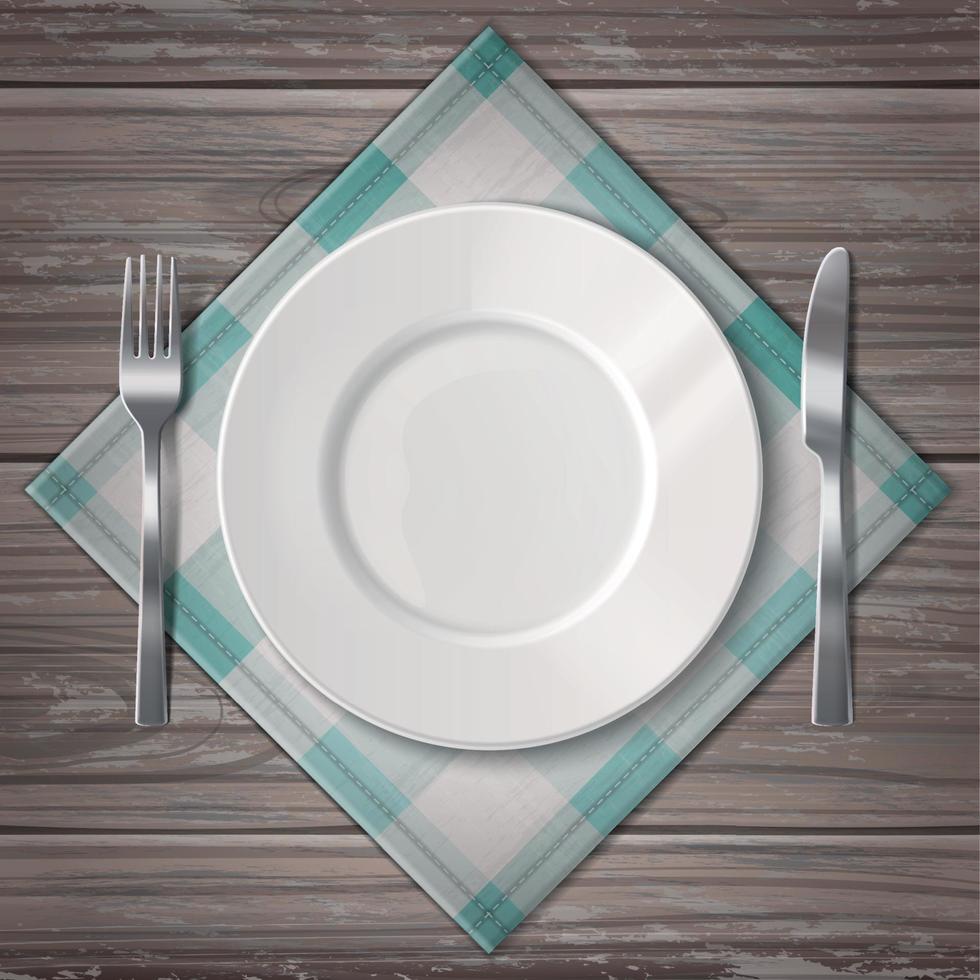 Dishware Realistic Composition vector