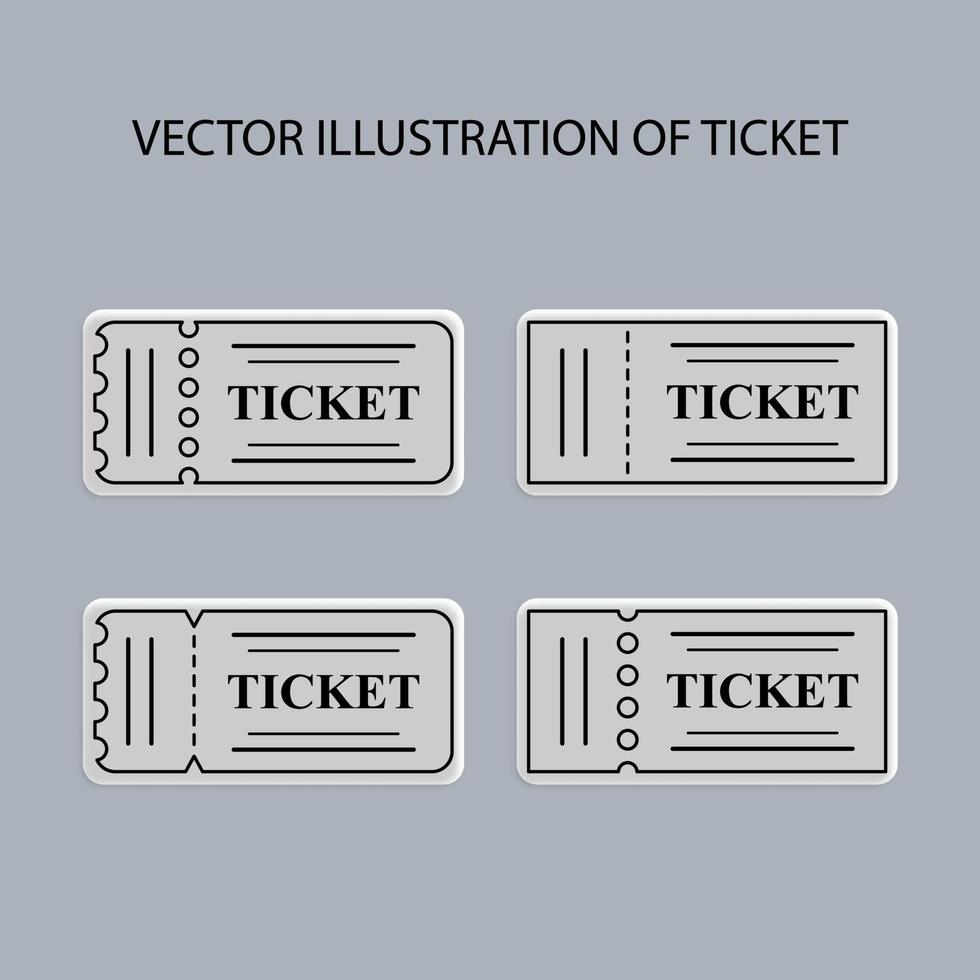 Set of tickets or coupons Illustration element for design source elements vector