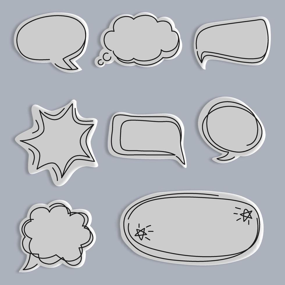 Set of bubble talk Illustration  design vector element for technology information.