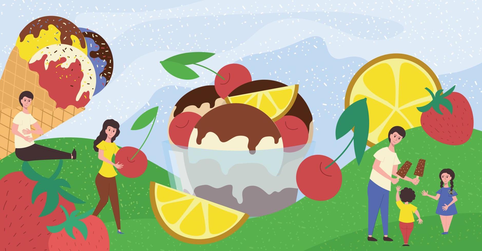 Ice Cream Background vector