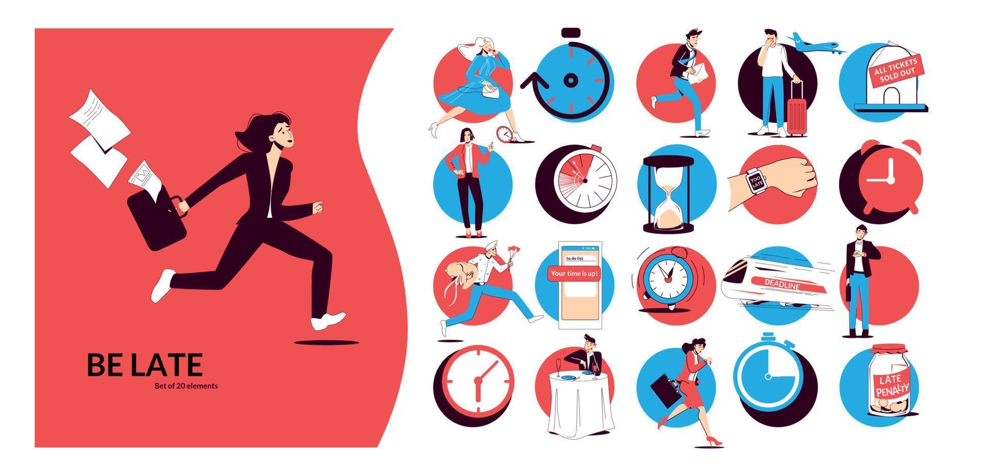 Be Late Round Compositions vector