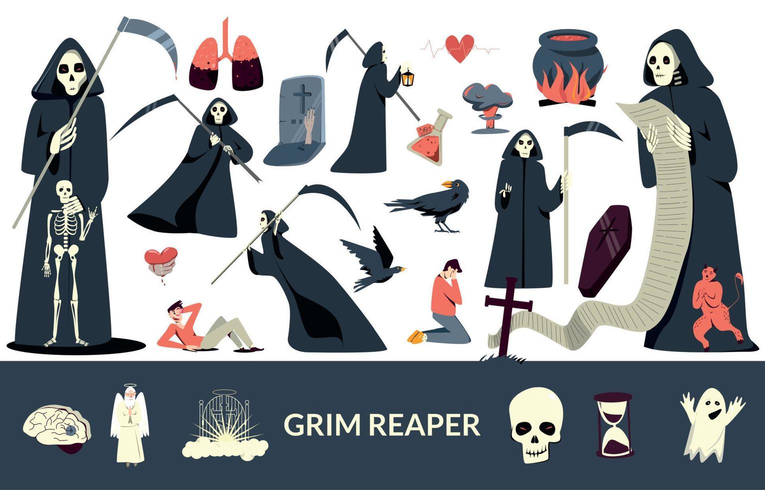 Grim Reaper Set vector