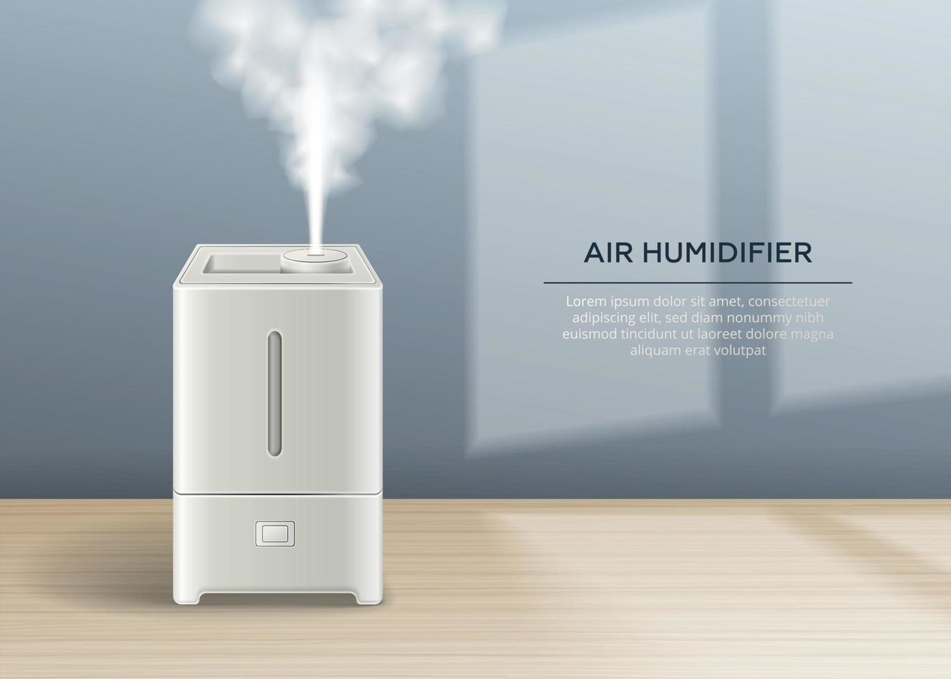 cartel del humidificador de aire vector