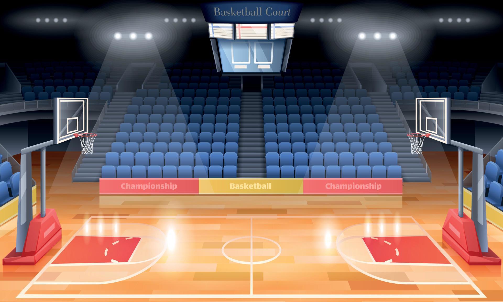 Cartoon Basketball Court 8131823 Vector Art at Vecteezy