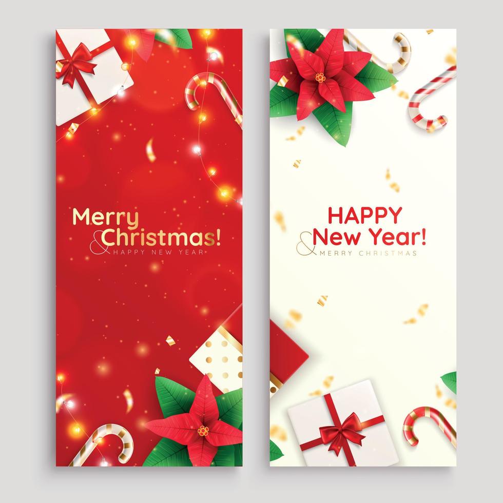 Christmas Gifts Vertical Banners vector