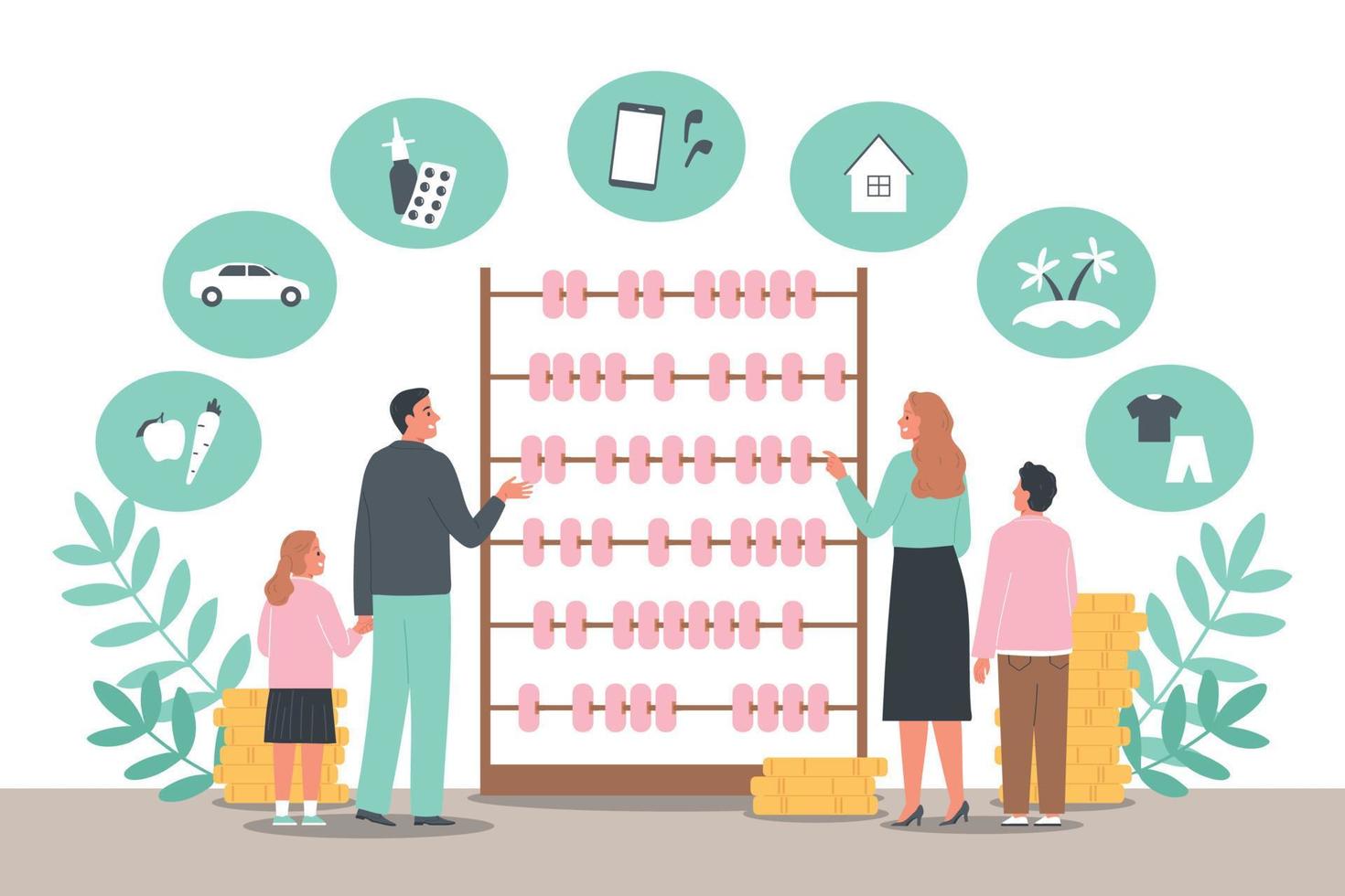 Budget Plan Flat Concept vector