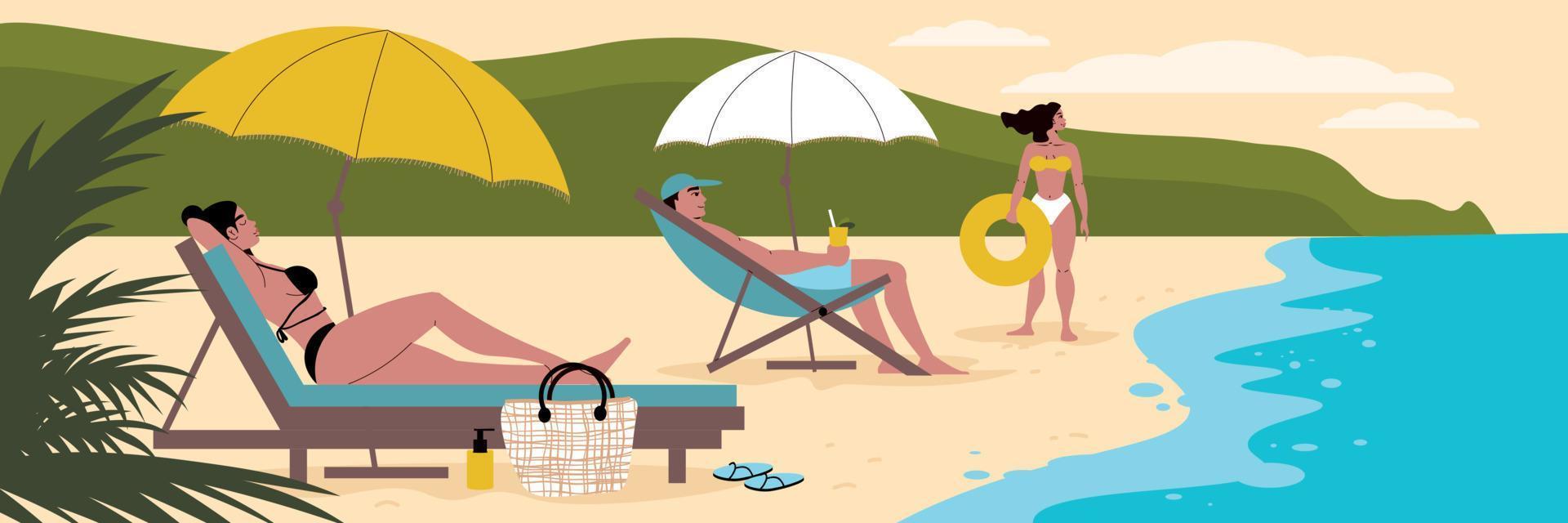 Tropical Rest Illustration vector