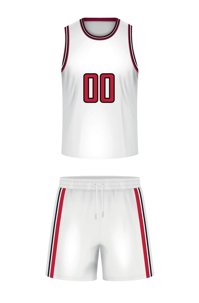 Basketball Uniform Realistic Mockup vector