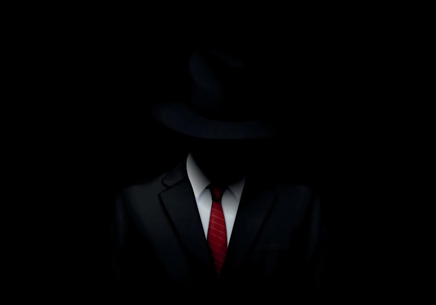 Man In Spy Suit Realistic Background vector