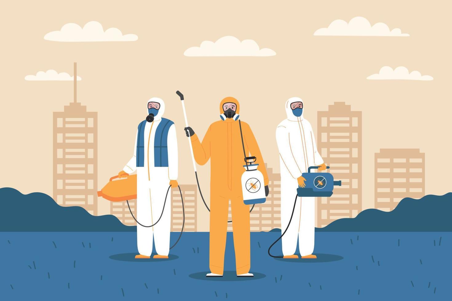 Pest Control Flat Poster vector