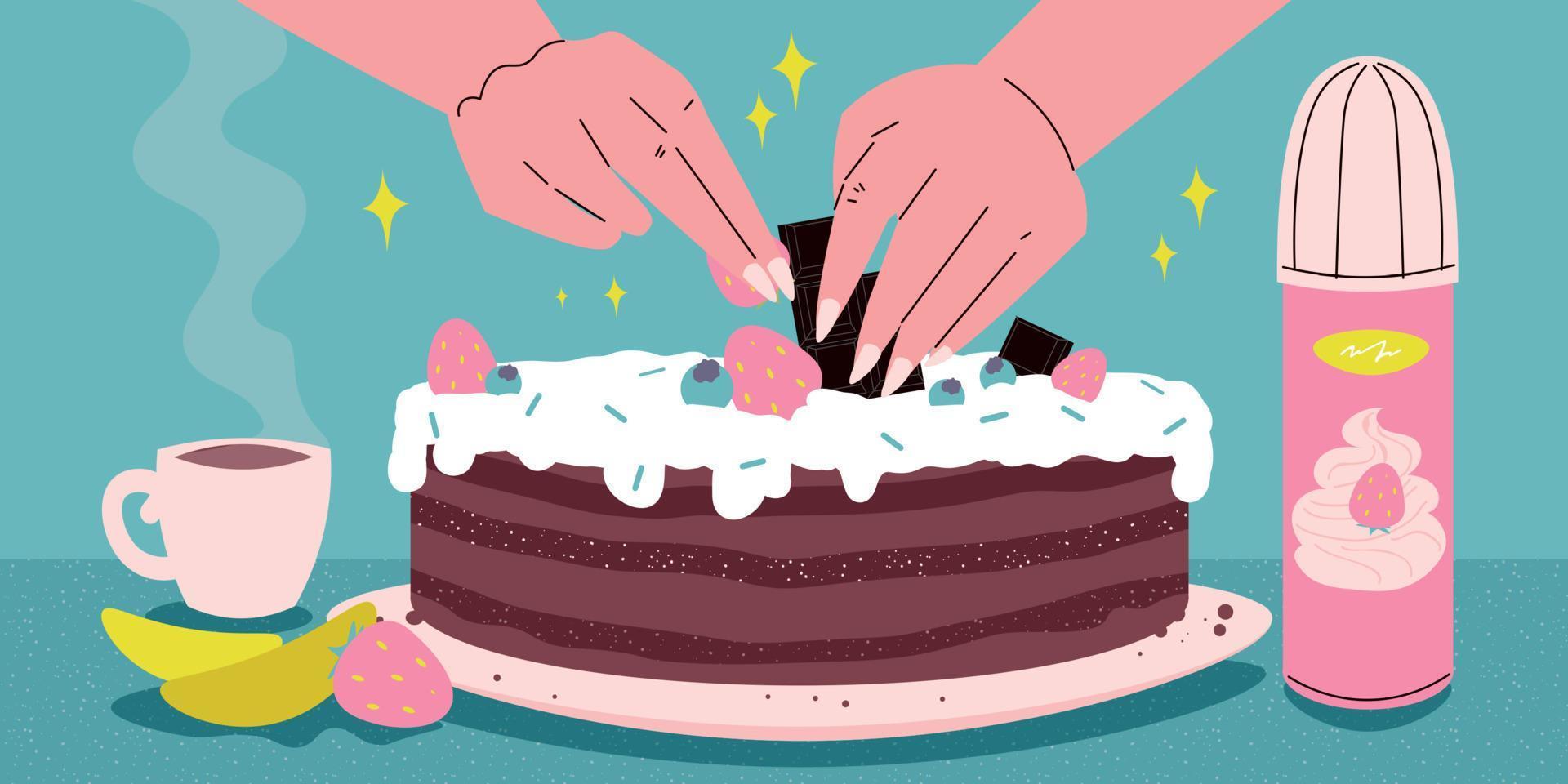 Homemade Cake Illustration vector