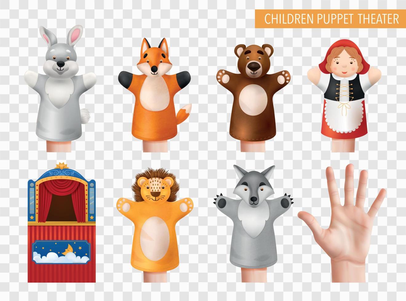 Puppet Theater Set vector