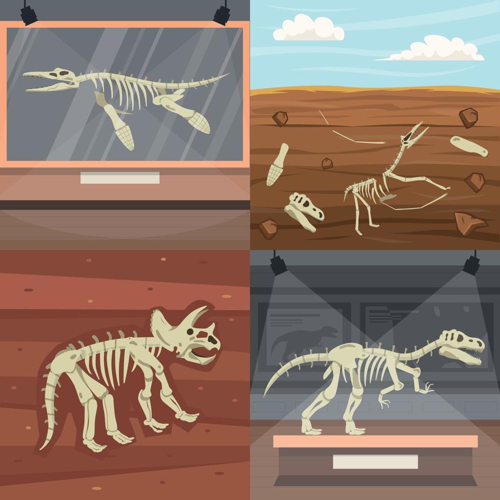 Dinosaur Skeleton Design Concept vector