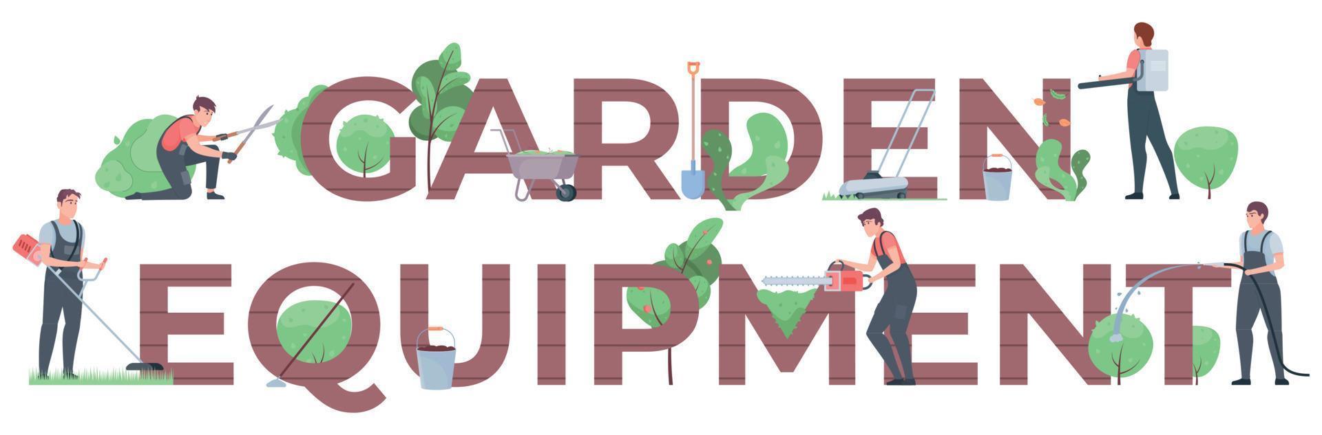 Garden Equipment Flat vector