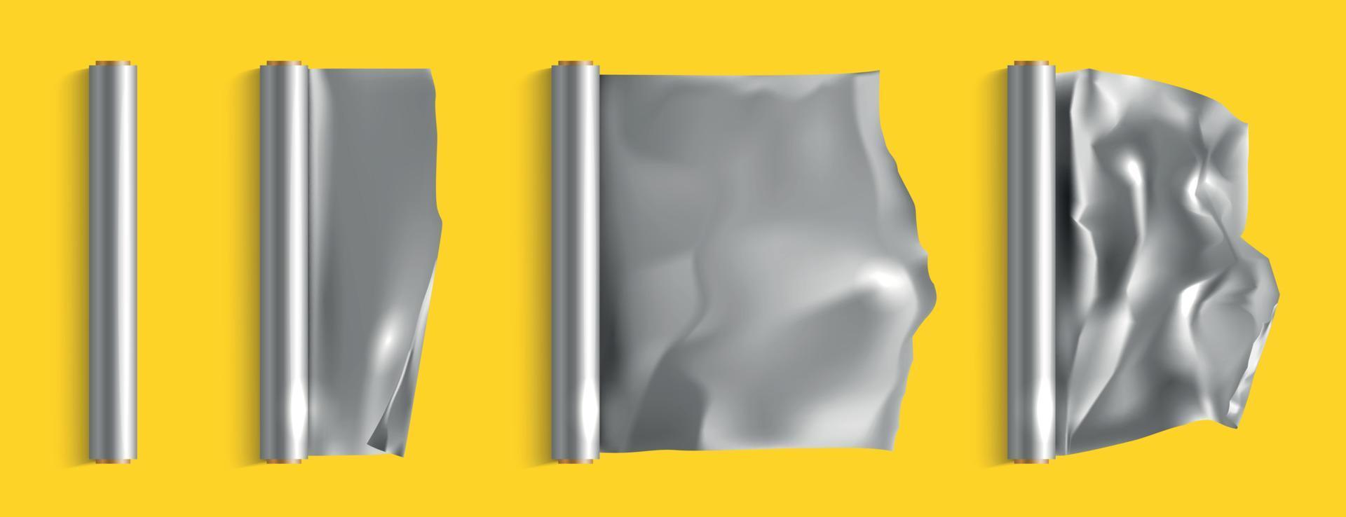Aluminium Rolls Set vector
