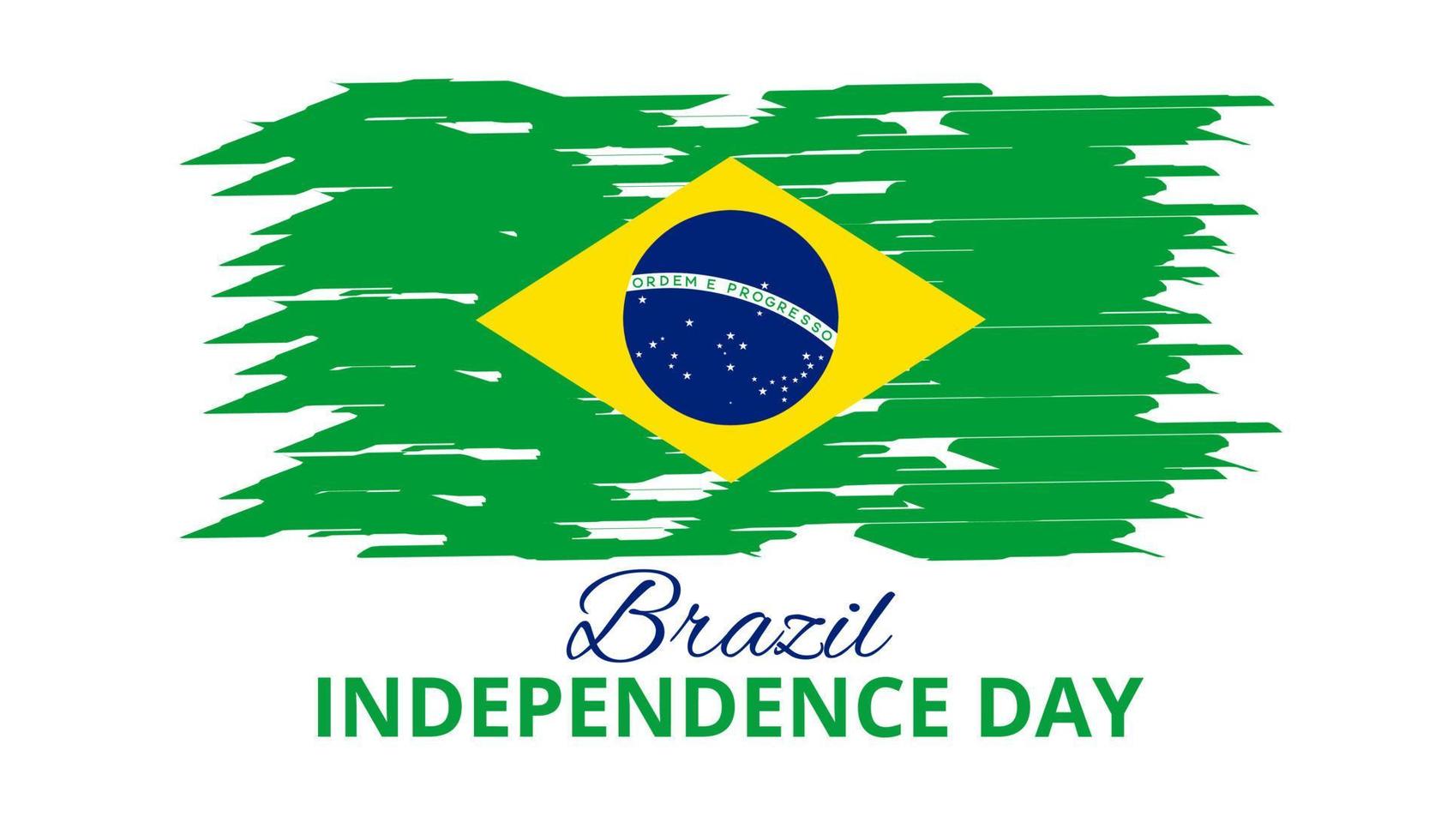 brazil independence day with flag isolated on white background 8132141
