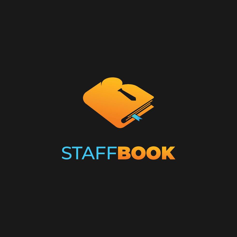 Staff Book Illustration Logo Template vector