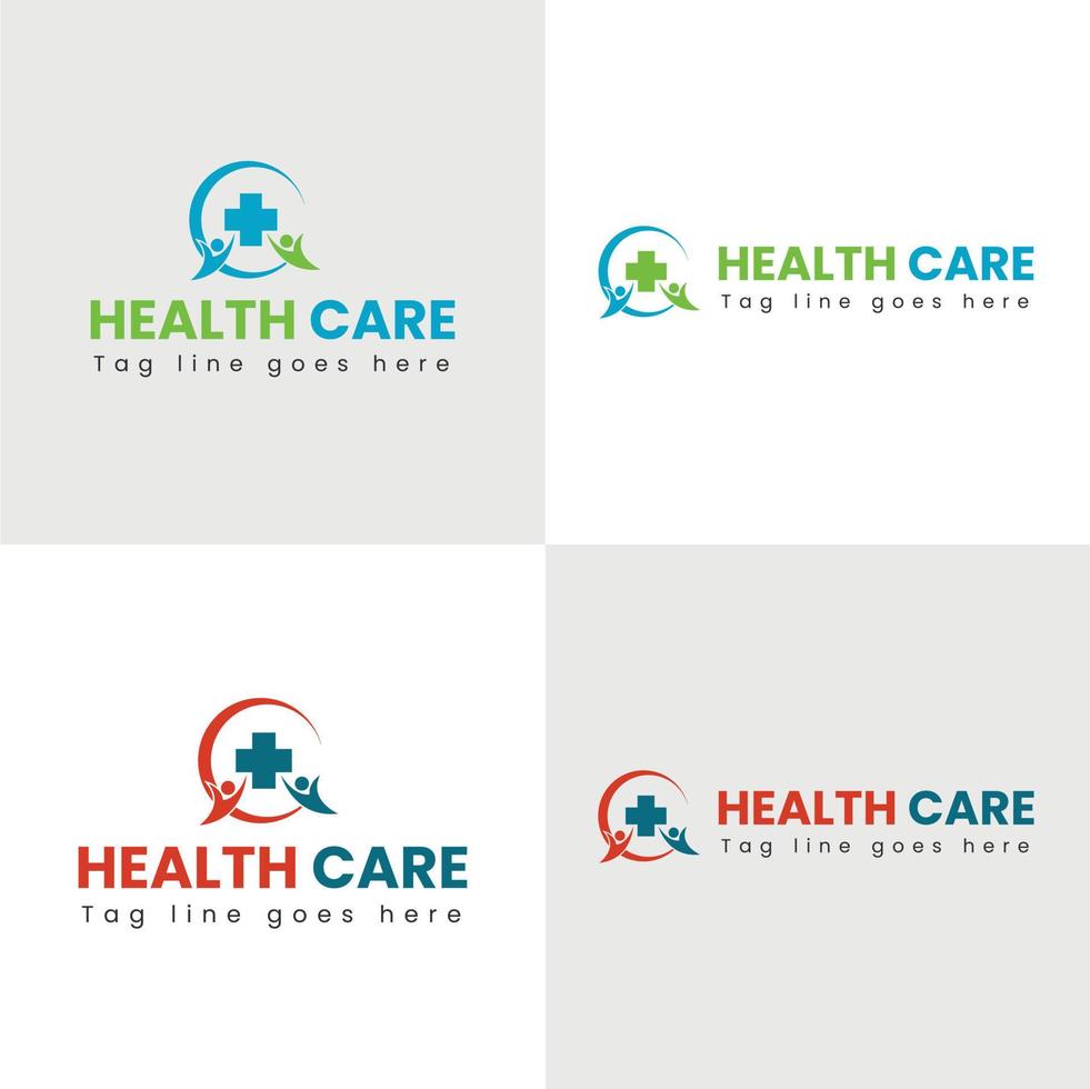 Health care logo design vector