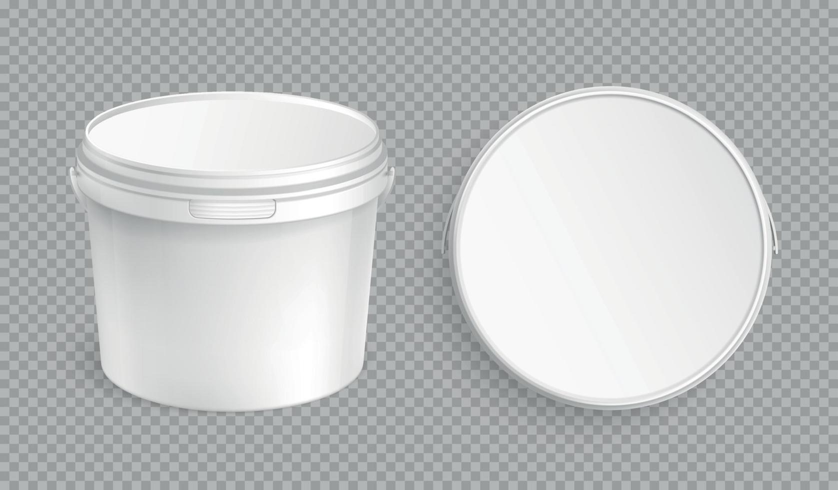 Realistic White Bucket vector