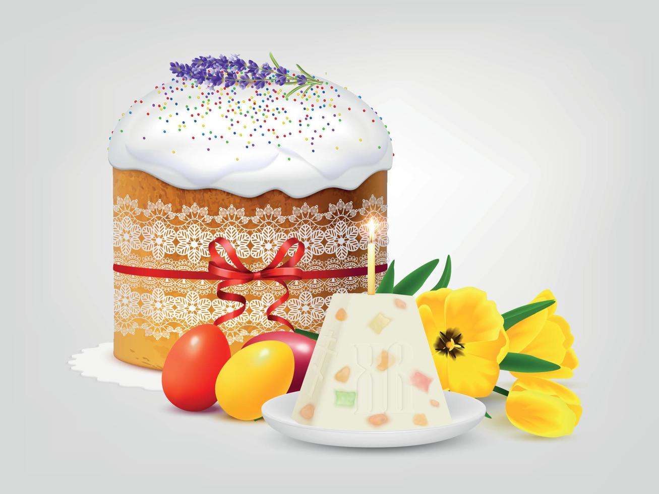 Traditional Orthodox Easter Realistic Background vector