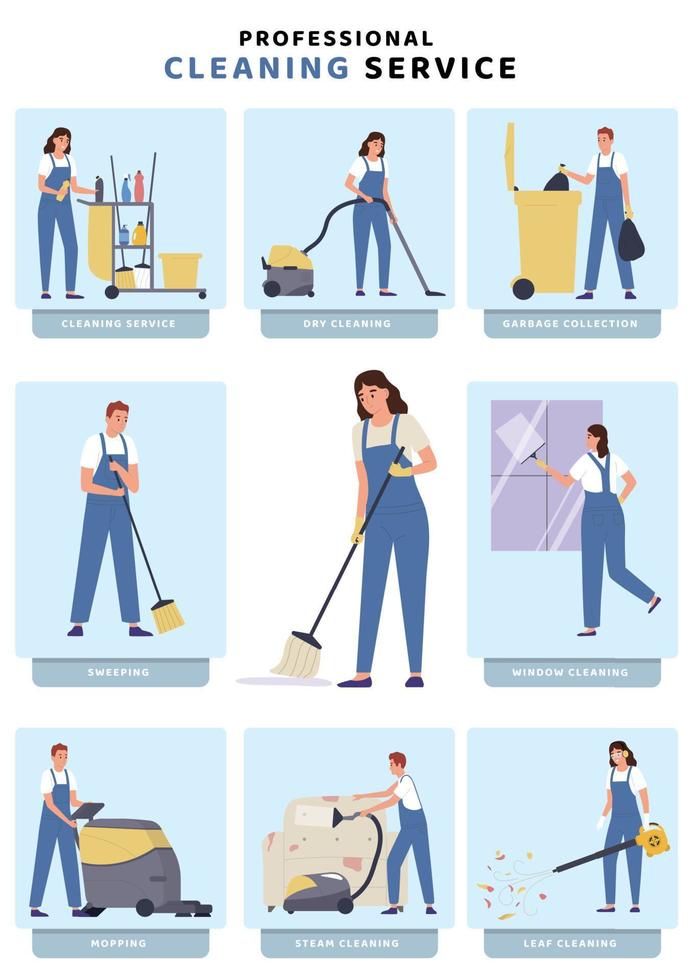 Cleaning Service Infographics vector