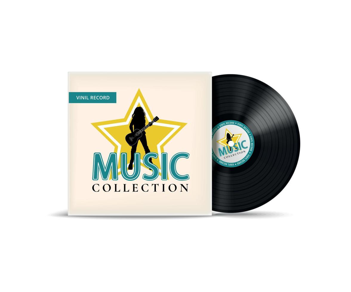 Realistic Vinyl Cover vector