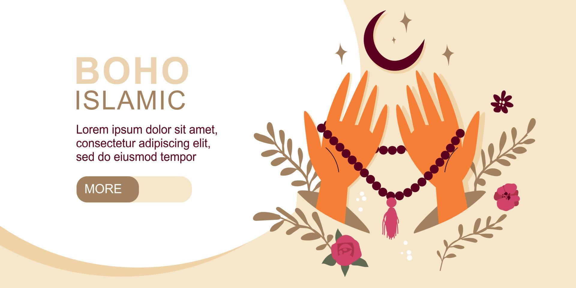 Islamic Horizontal Banner vector