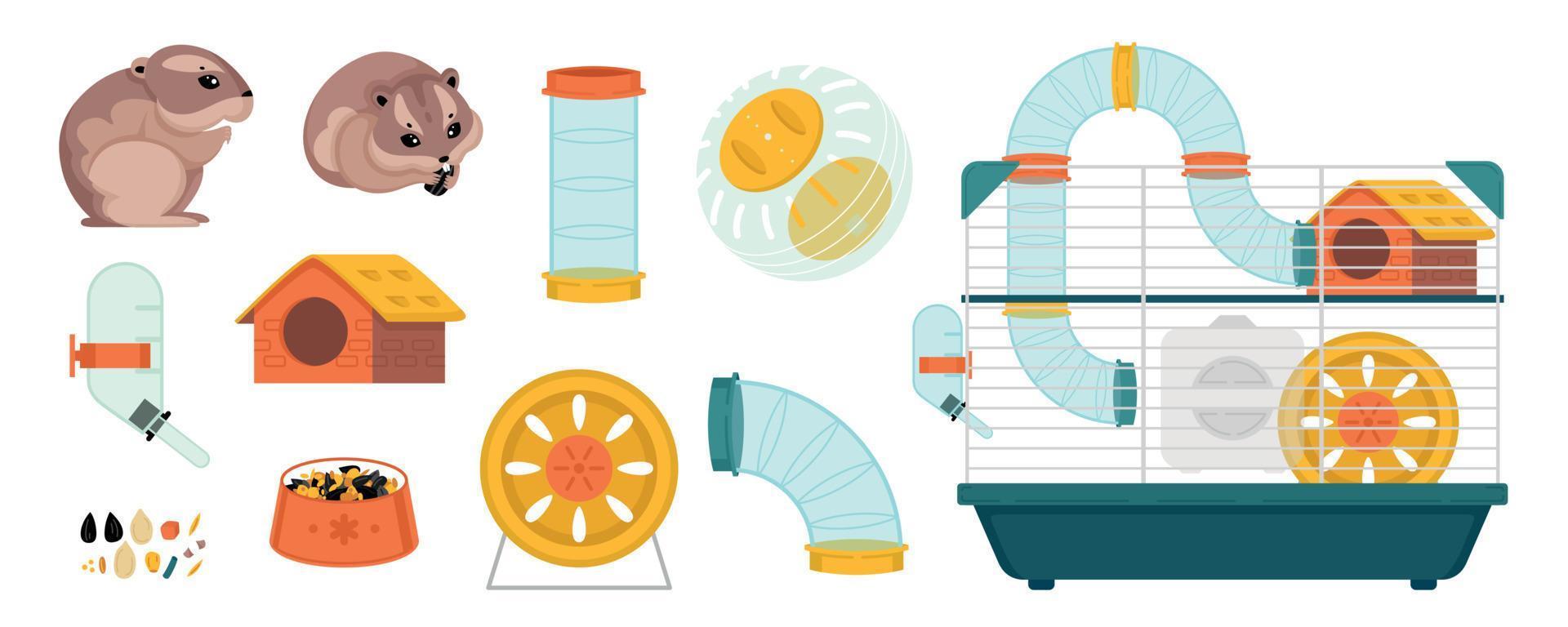 Hamster Cage Constructor Set vector