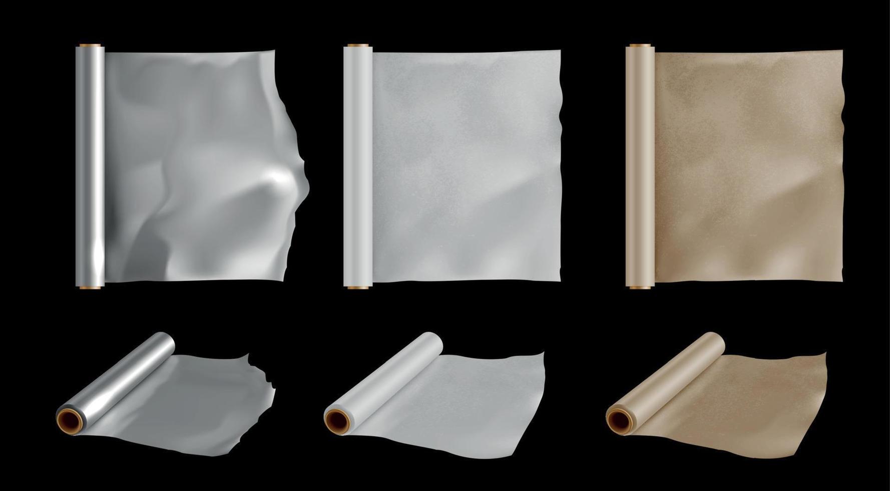 Aluminium Foil Color Set vector
