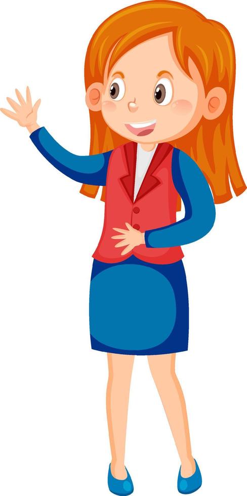 A female teacher cartoon character vector
