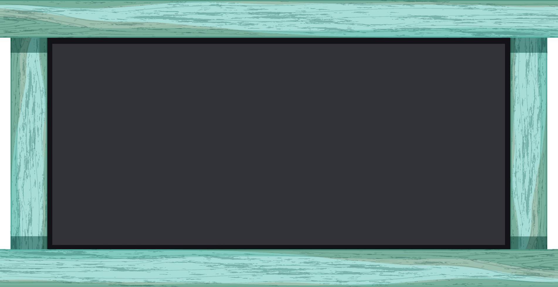 Blackboard with pastel wood frame vector