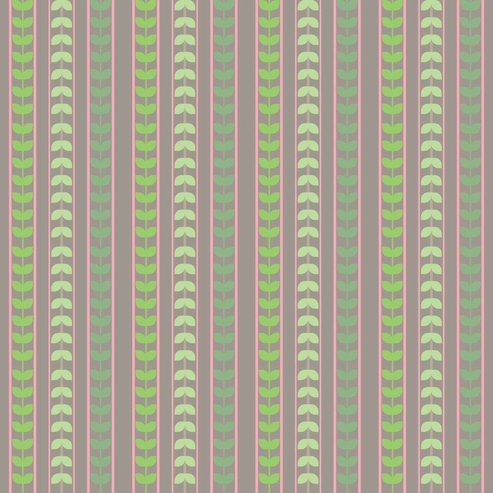 vintage leaves with vines seamless on pastel background vector