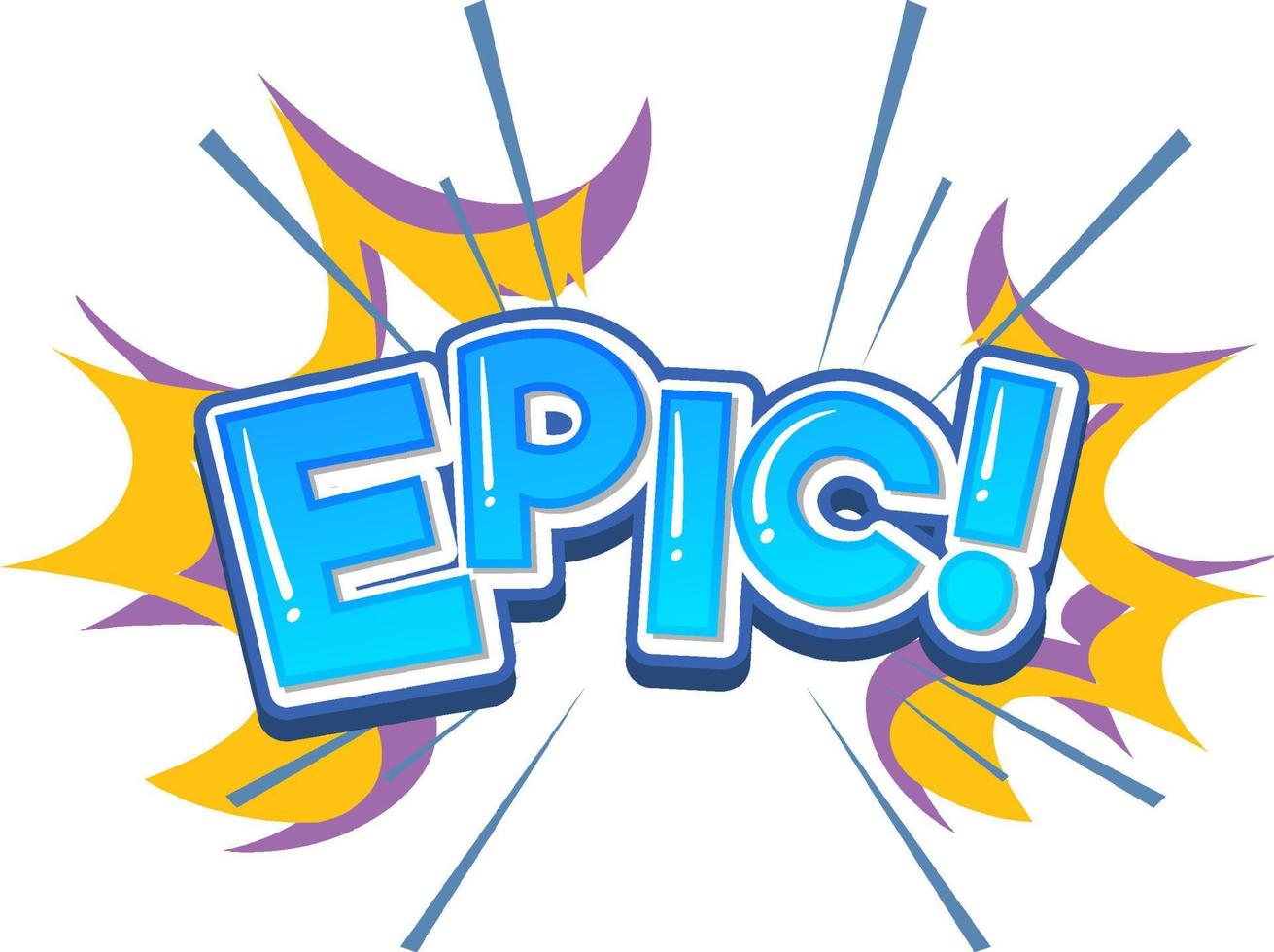 Epic word expression icon vector