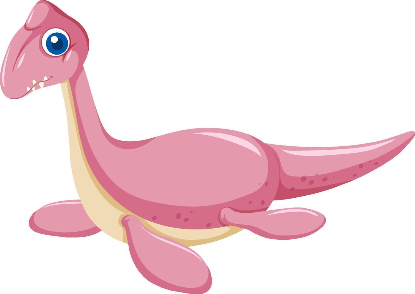 Cute Plesiosaurus Dinosaur Cartoon vector