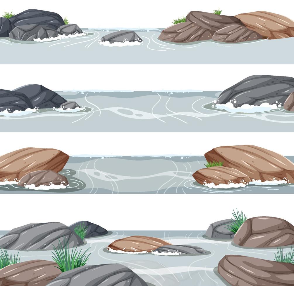 Set of nature forest elements vector