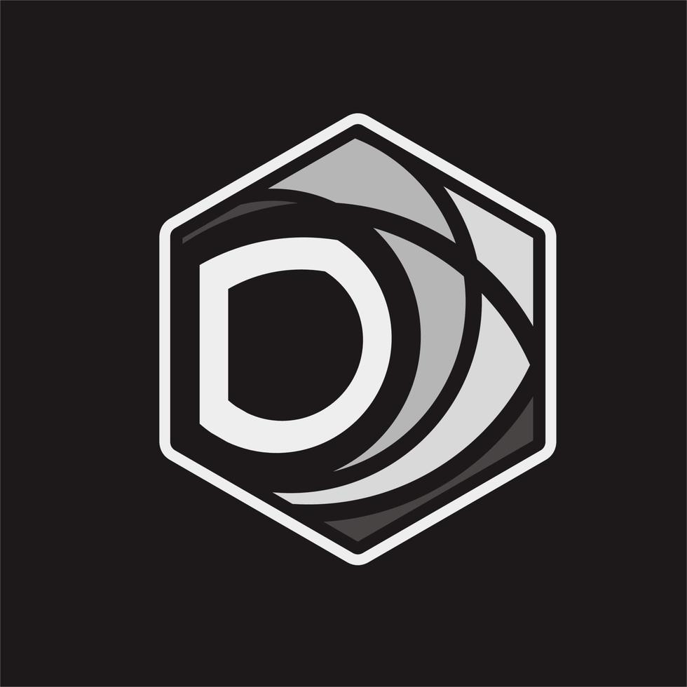 D letter logo vector. vector