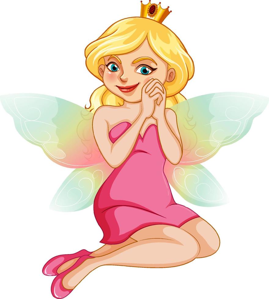 Beautiful fairy girl cartoon character vector