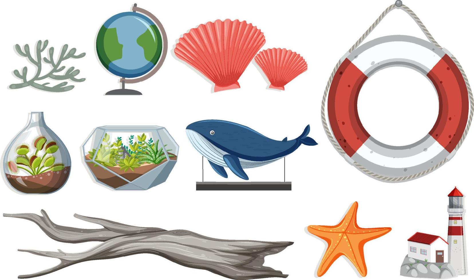 Isolated miscellaneous objects set vector