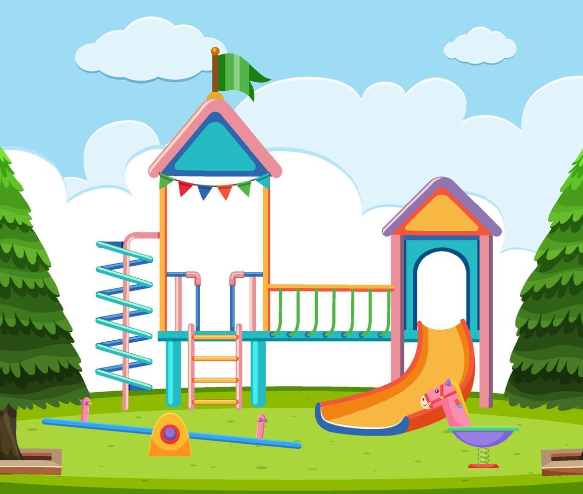 An outdoor playground scene vector