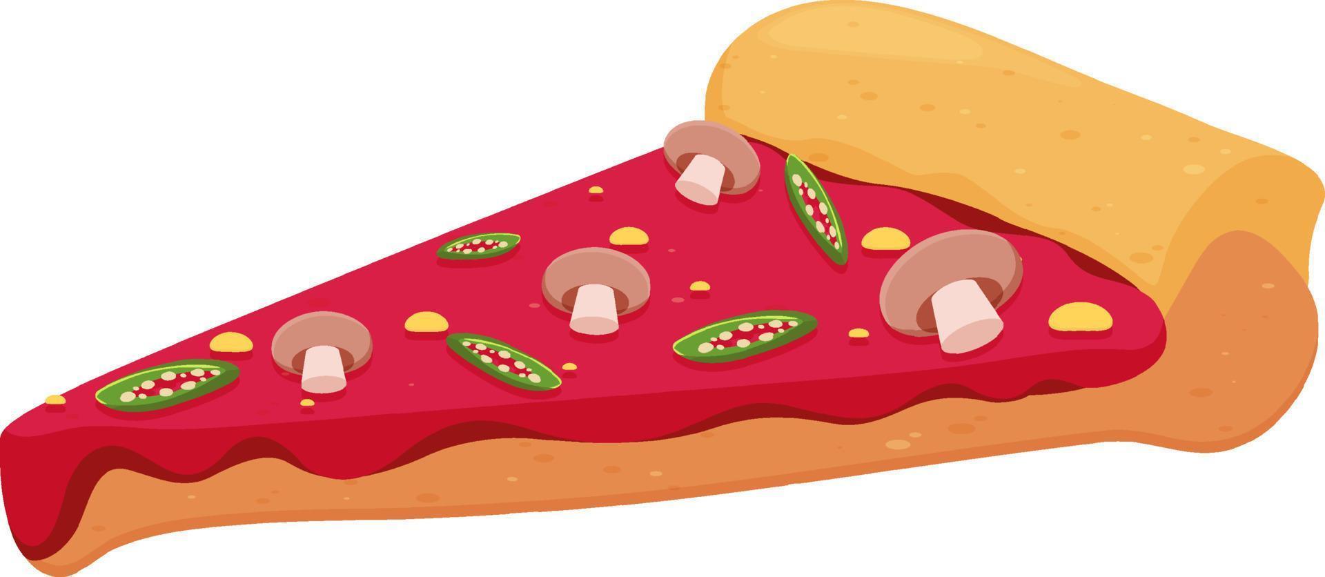 un pedazo de pizza aislado vector