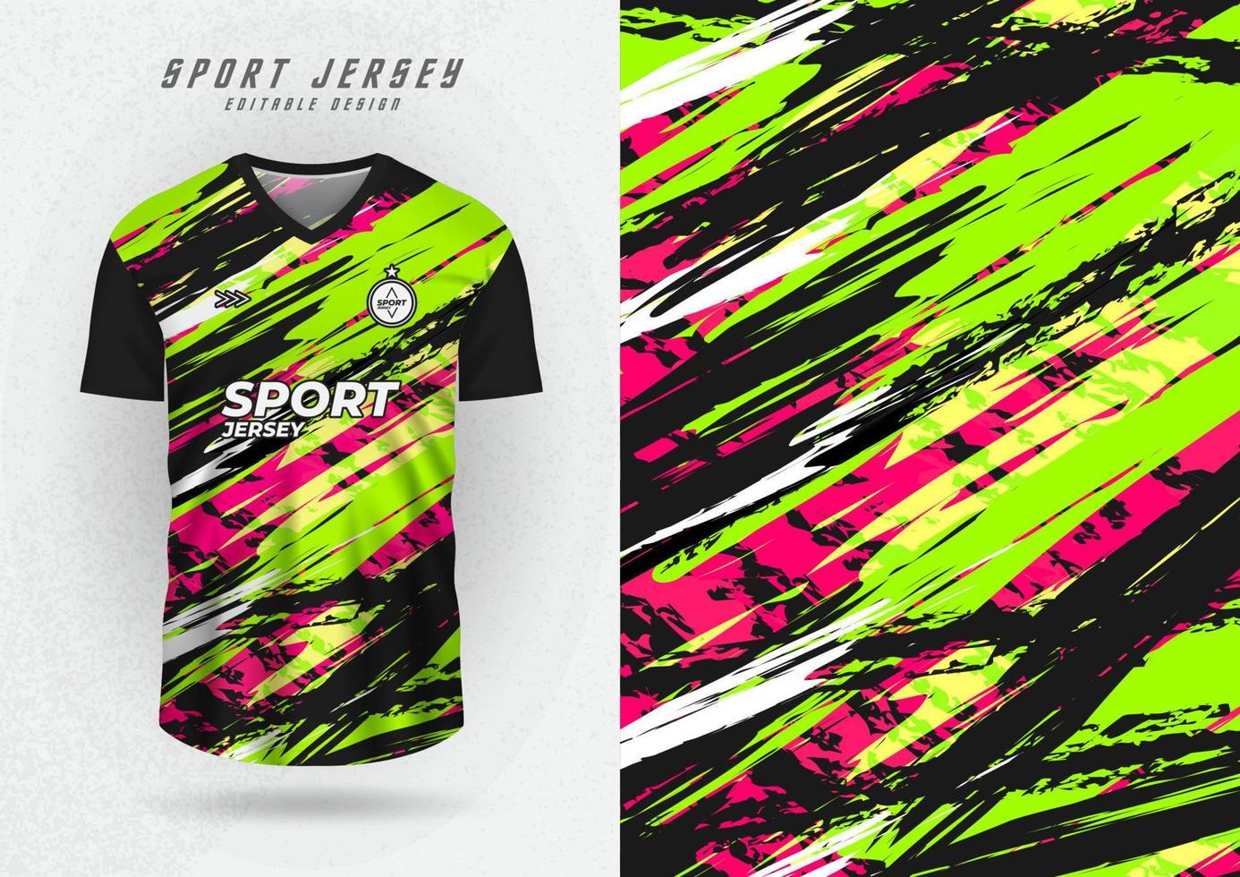 Mockup background for green and black sports jersey. vector