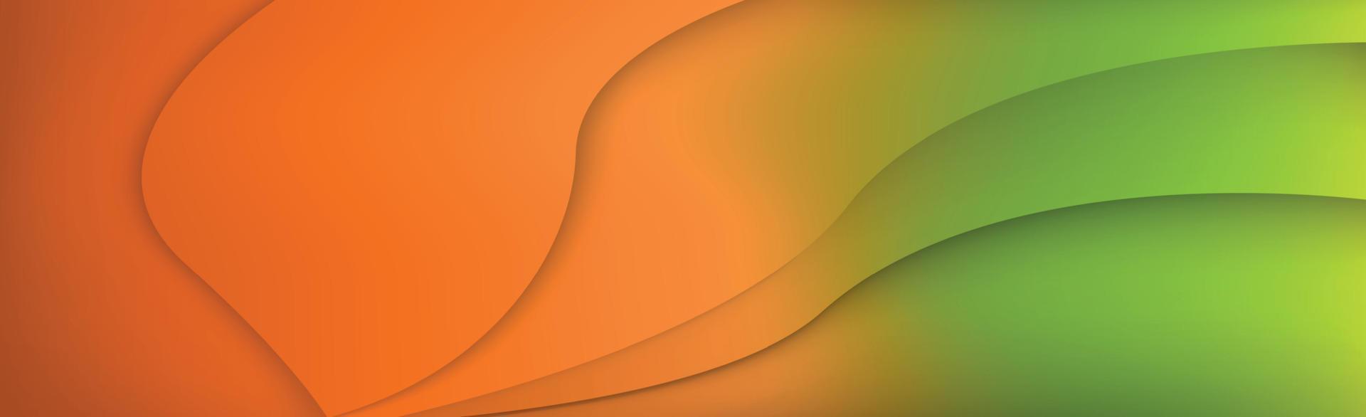 Fondo web abstracto panorámico degradado rojo naranja - vector