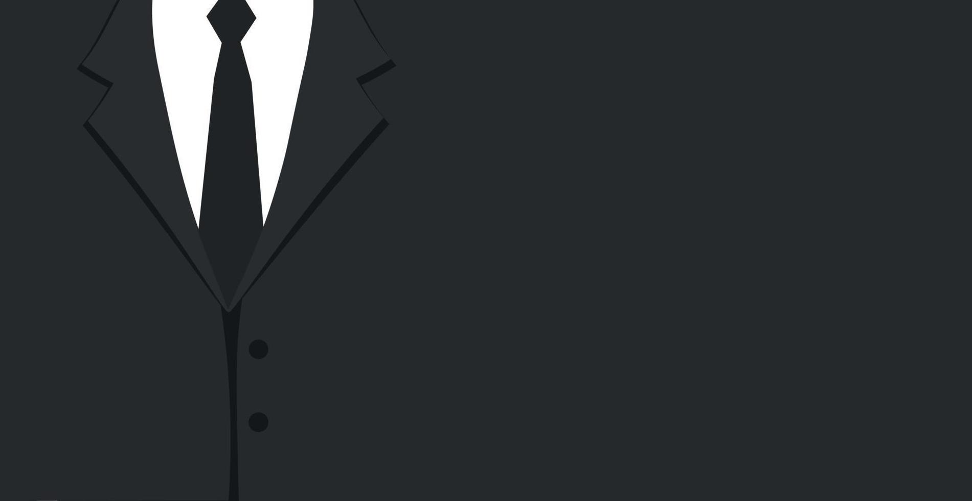 Panoramic design web background formal suit with tie, space for advertising  text - Vector 8133041 Vector Art at Vecteezy