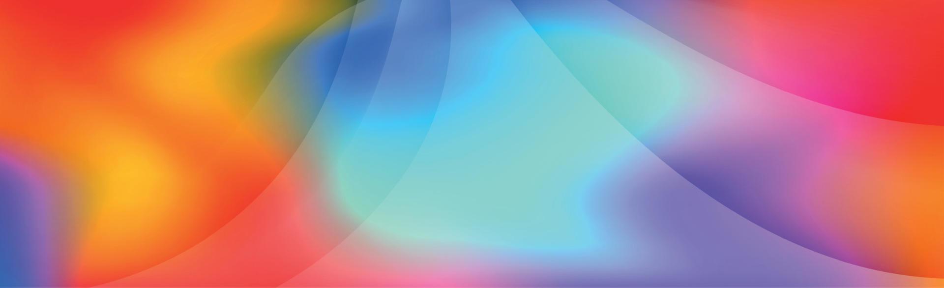 Fondo web abstracto panorámico degradado colorido - vector