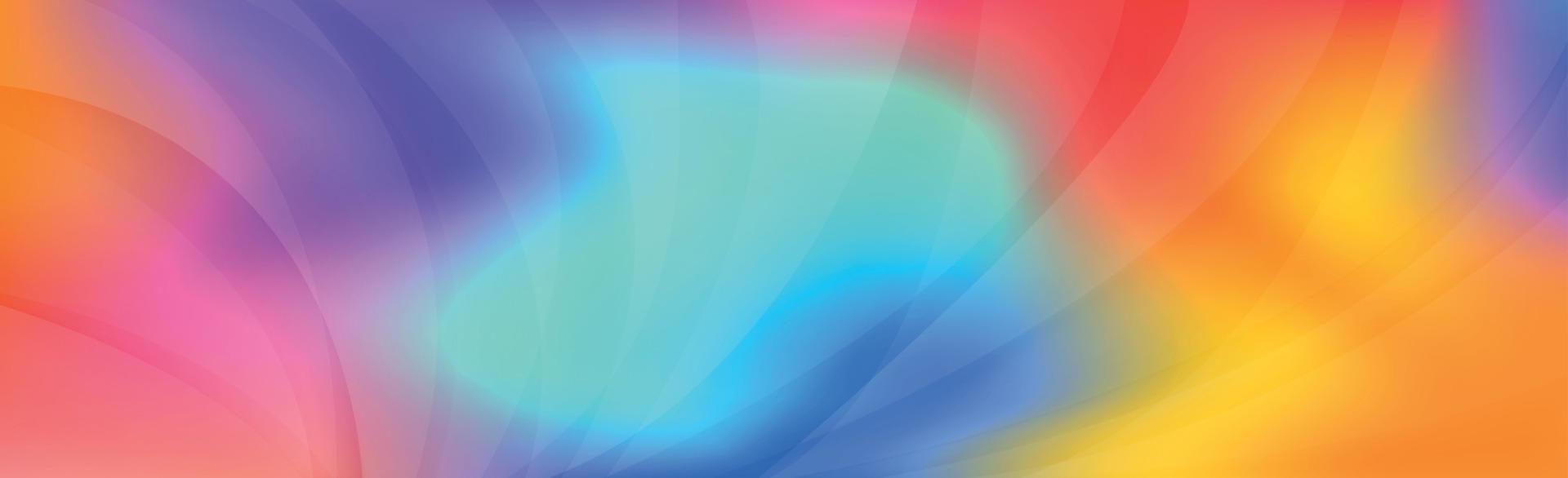 Panoramic abstract web background colorful gradient - Vector